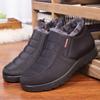 Зимняя старая хлопковая обувь, мужская водонепроницаемая нескользящая теплая, плотная и тяжелая легкая обувь для папы среднего и пожилого возраста