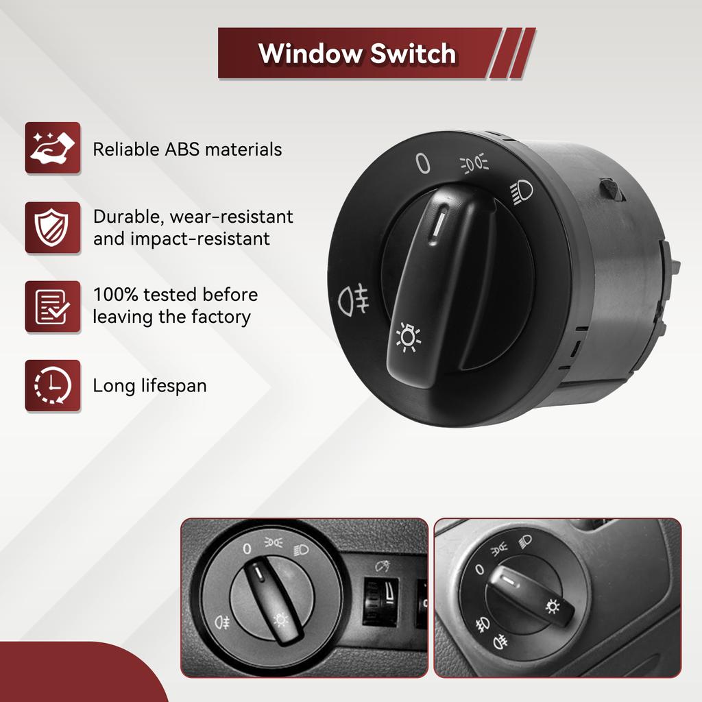 Автомобильный переключатель фар, ручка управления противотуманными фарами 1K0941431B 1K0941431BB для VW Golf MK5 MK6 GTI Jetta Tiguan Passat B6 Touran