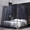 4 Угловая кровать с балдахином, сетчатая драпировка, палатка, уютные шторы, сетка, подвесной балдахин