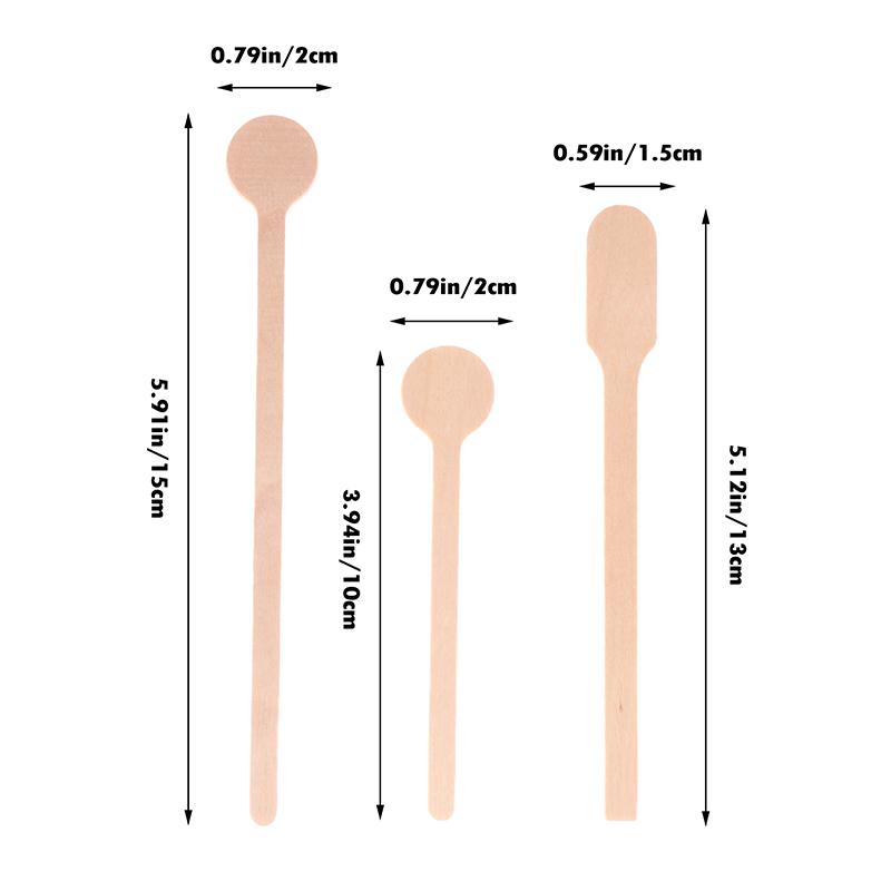 100 шт. деревянных палочек для размешивания кофе, холодных напитков, размешивателей, биоразлагаемых столовых приборов, кофейных палочек
