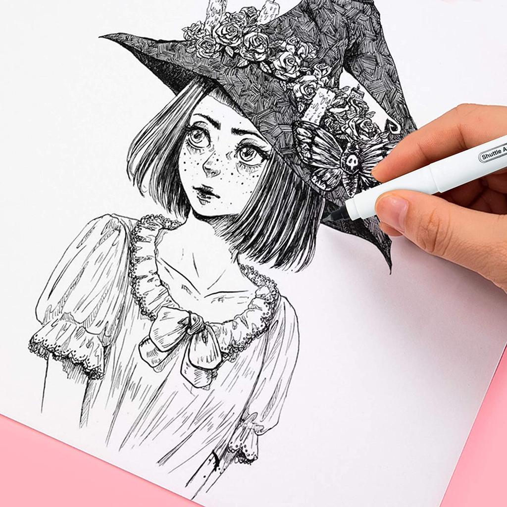 Набор масляных красок Shuttle Art Black Extra Fine Quick Water Sign Name Перманентный Можно использовать для письма на Instax и для детских садов и офисов Ручки, 30, Пункт,