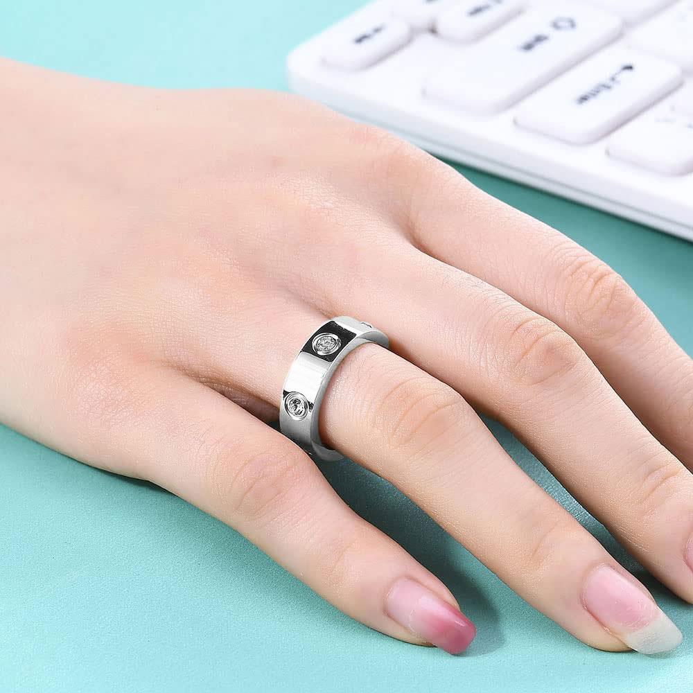 Модное свадебное кольцо с цирконием для женщин, простое ювелирное изделие из нержавеющей стали цвета розового золота, аксессуары для вечеринок, горячая распродажа