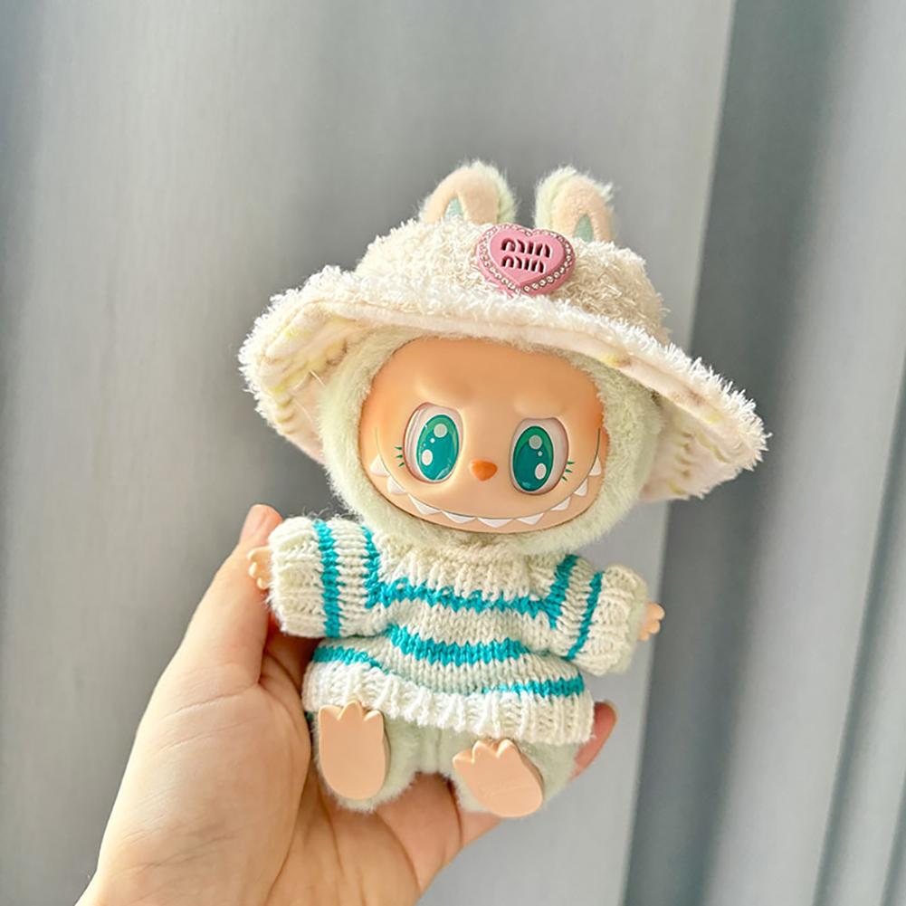 For Labubu Doll Clothes Fashion Clothes Hoodies Doll Clothes Color Match Hoodies Dolls Accessories Cute Decoration Little Cloths