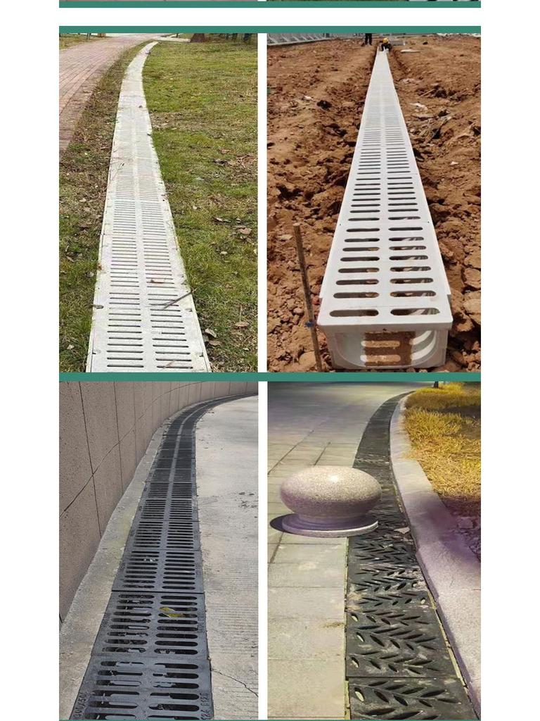 Крышка-решетка для дренажа и водостока из нержавеющей стали, смолы и чугуна
