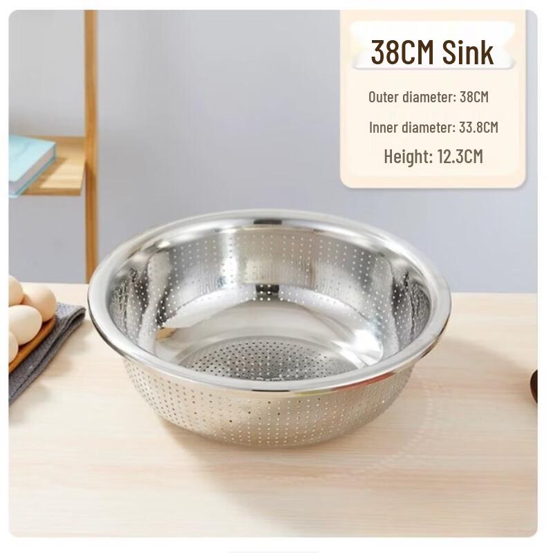 Food Grade 304 Stainless Steel Colander Basin