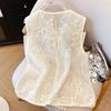Новый жилет, тонкий ретро жилет без рукавов, вышитый жилет-топ для женского лета