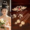 1 набор классическая древняя палочка для волос в китайском стиле, гребень для волос с цветком, ретро заколка для волос времен династии Тан, женская
