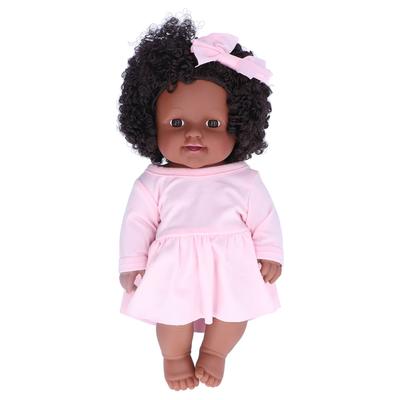 12-дюймовая черная кукла-девочка с афро-волосами, реалистичная африканская кукла-девочка, рождественский подарок для детей Q12-082C