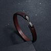 Trendy Unisex Hot Sale Party Beautiful Hook Leather Wedding Male Gifts Bracelet Wristband Bangle Punk 2 Sizes