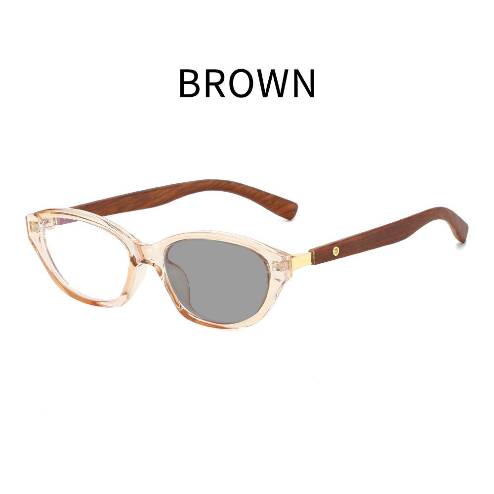 Уличные очки для чтения с изменяющимся цветом Женские Мужские Новые Ретро CatEye Анти-синий свет Фотохромные Пресбиопические очки Диоптрии+4.0