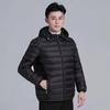Light Down Cotton-padded Clothes Men's Short Hooded Warm Cotton Clothes Large Size Youth Autumn and Winter Jacket