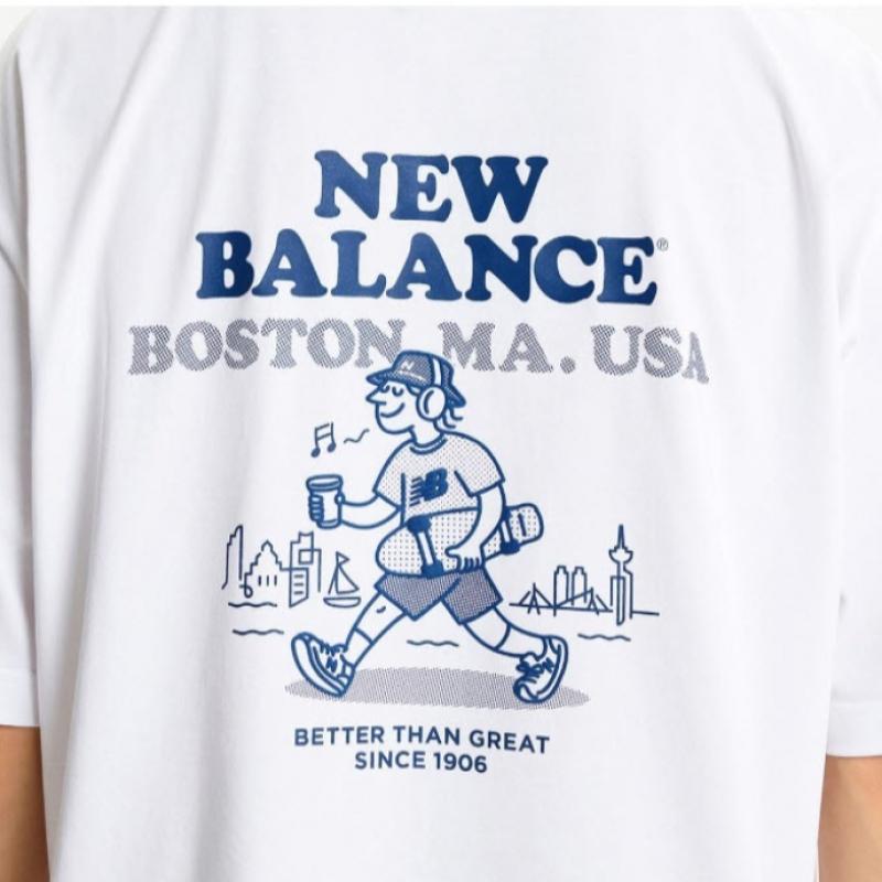 New Balance Футболка Nqj Nbnee21523 10 Uni Nb BOy BOstOn с коротким рукавом O