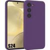 Protective Case - Booling - for Samsung Galaxy S24 - Dark Purple - Shockproof Silicone - Slim