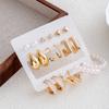Diamond Water Drop Love Pearl Earrings Women'S Fashion Temperament Earrings Simple Design Sense Niche Earrings Set