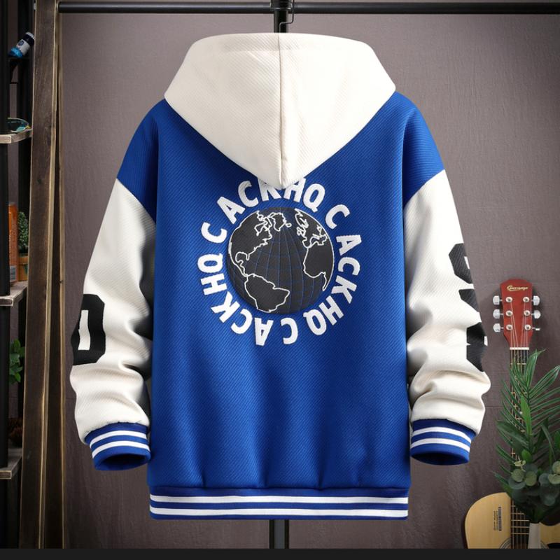 Мужской осенне-зимний кардиган из овечьей шерсти больших размеров, свитер с капюшоном, утепленное верхнее пальто с подкладкой