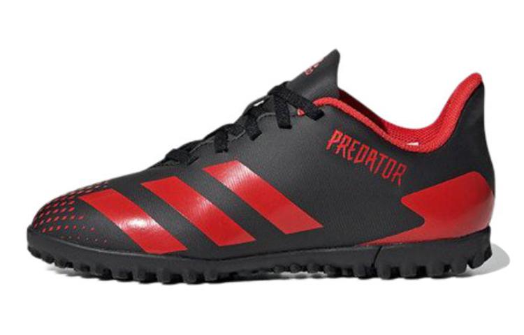 adidas Predator 20.4 TF J Нескользящие Устойчивые к истиранию Низкие Детские Футбольные Бутсы Черно-Красные Детские EF1956