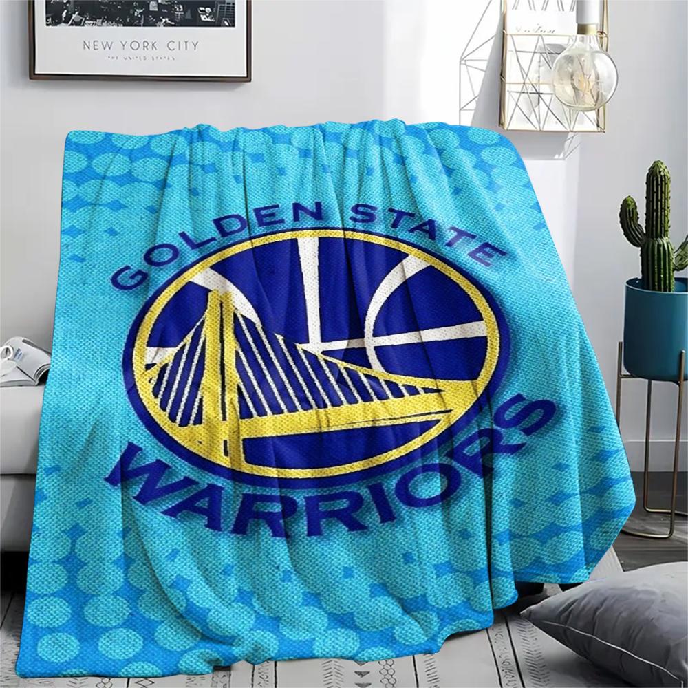 1Pc Golden State Warriors Print Flannel Blanket, High quality Comfortable for All Seasons, Home Decor, Warmth and Comfort, Perfect for Christmas GiftS