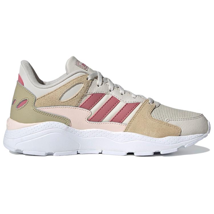 Adidas Neo Crazychaos Sports Versatile Synthetic Leather Non-Slip Wear-Resistant Low-Top Marathon Running Shoes Women Sneaker Gray Pink FW3938