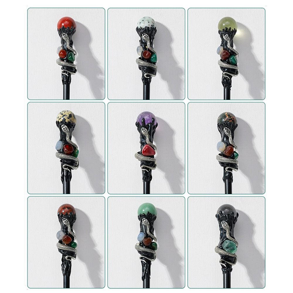 Волшебная палочка из кристаллов ручной работы, ведьмина волшебная трость, изысканная натуральная хрустальная волшебная палочка для косплея