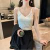V-neck Camisole Lace Pearl Camisole Sexy Bandeau Tube Top Slim Undershirt Over Suit Underneath Tank Top