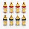 GlowBit Speaker Banana Audio Set of 4 4 Black Terminals, Plugs, Gold-Plated Copper, Parts, Wiring, Solder, 8, Red,