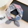 Cotton And Linen Small Square Scarf Silk Scarf Women'S Spring And Autumn New Style Artistic And Versatile Fashionable Temperament Headband Scarf