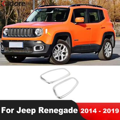Накладка на крышку бокового указателя поворота Для Jeep Renegade 2014-2017 2018 Хромированные накладки на ободок боковых указателей поворота Аксессуары