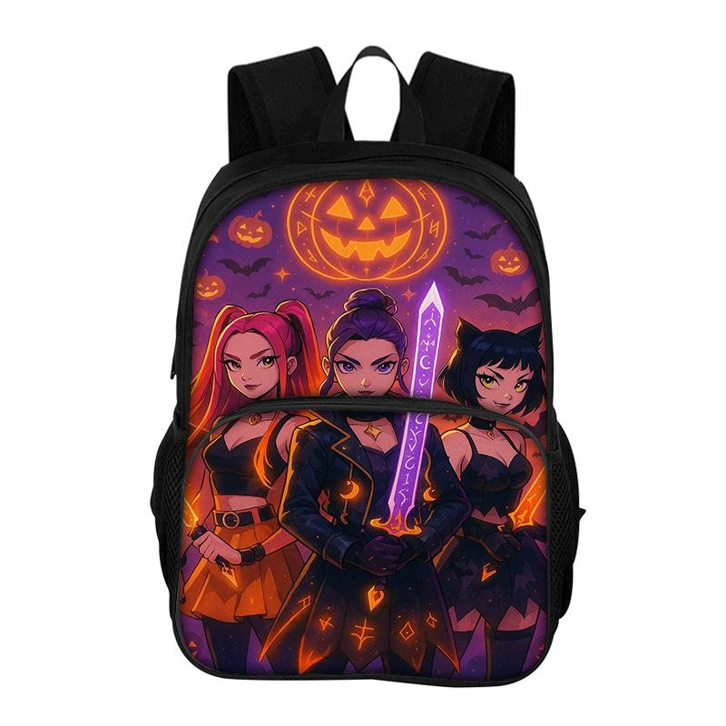 Kpop Demon Hunter Girl Group Trendy Children's Backpack HD Print Large Capacity Lightweight Back Protection Student Backpack KTY