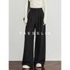 FAESSLIN Women's High-Waist Acetate Wide-Leg Trousers