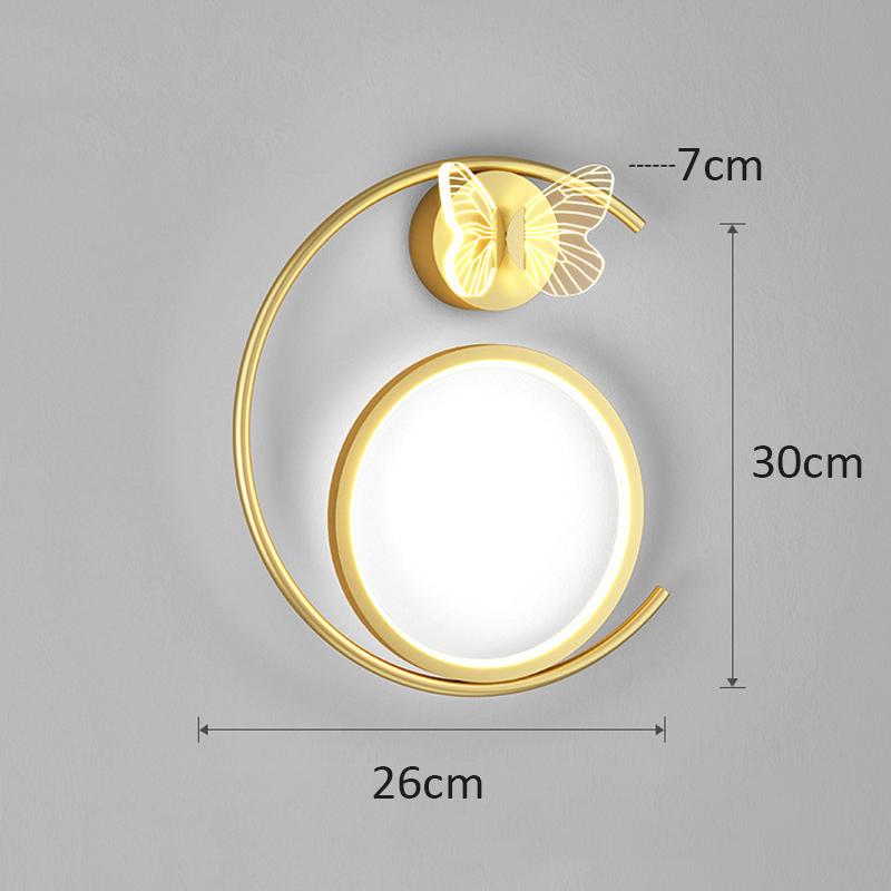 Светодиодный Современный Диван Настенный Светильник Бабочка Декор Прикроватные Лампы Для Дома Холл Кухня Гостиная Скандинавское Внутреннее Освещение Свет