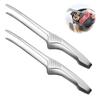Stainless Steel Yakiniku Tongs (Set of 2) for Camping, BBQs, Condiments, and Cooking, Non-Slip Design, Durable and Abrasion Resistant
