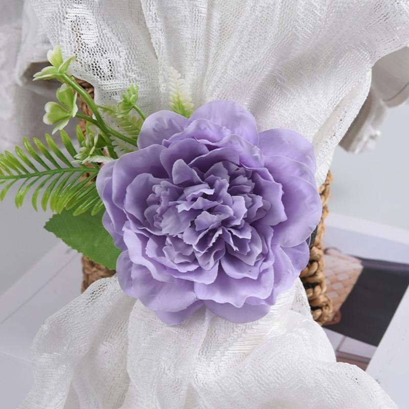 Современные клипсы для штор в виде искусственных цветов, набор из 2 штук, декоративные держатели для оконных драпировок, подхваты, пряжки