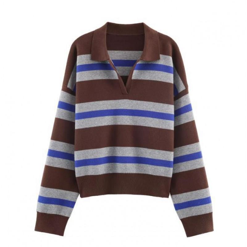 2026 Wind Womens Round Neck Casual Knit Cardigan Basic Style Streetwear