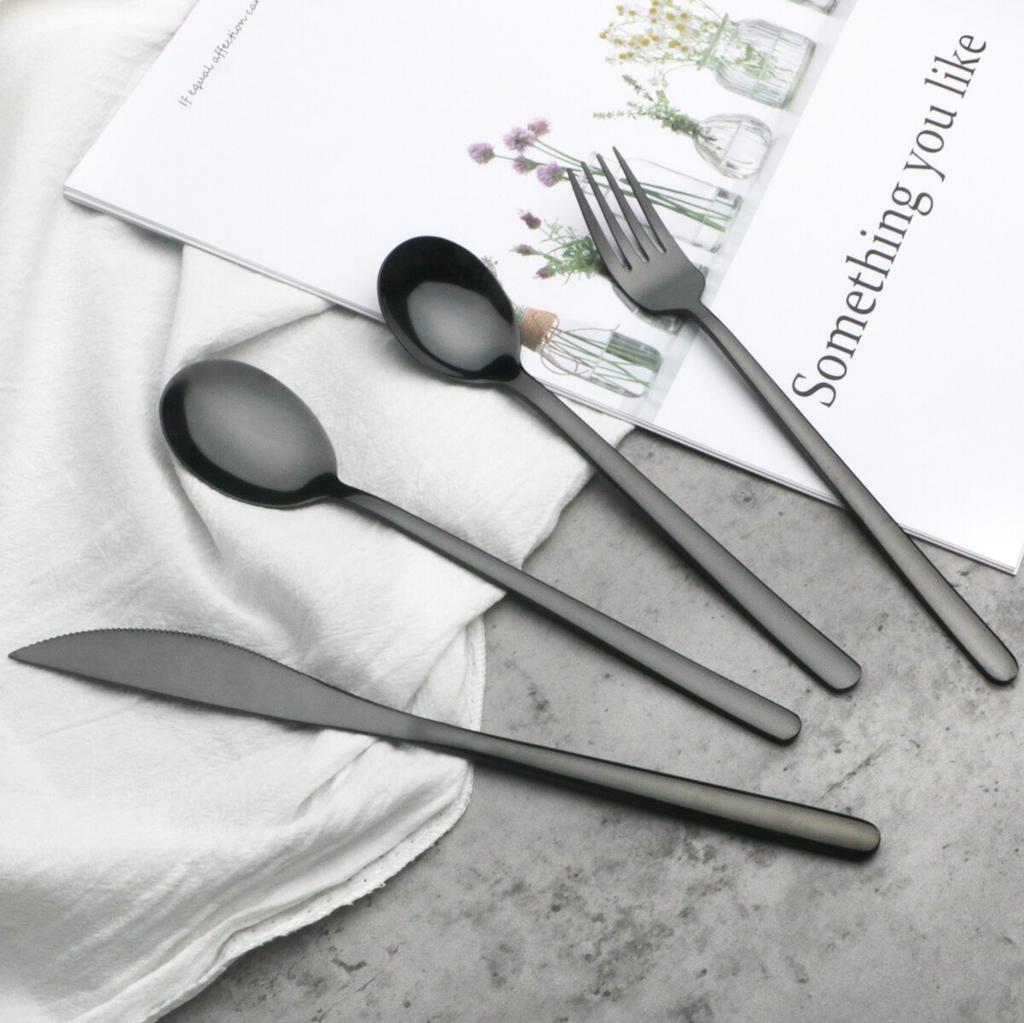 5/10/20 Pcs Colorful Dinnerware Cutlery Set 304 Stainless Steel Flatware Set Mirror Knife Fork Spoon Tableware Set Kitchen Silverware