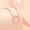 Mobius Ring Necklace for Women Niche Light Luxury Geometric Collarbone Chain Fashionable Small Fresh Rose Gold Garland Pendant
