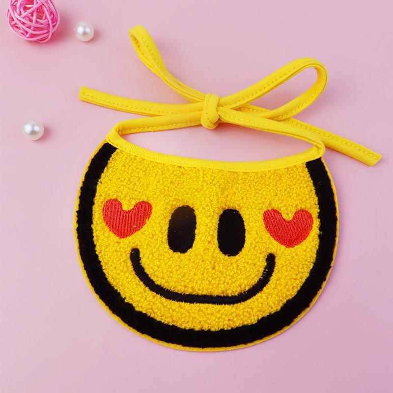 Pet Bib Scarf Collar Happy Smile Face Dog Neckerchief Cat Saliva Towel Pets Accessory