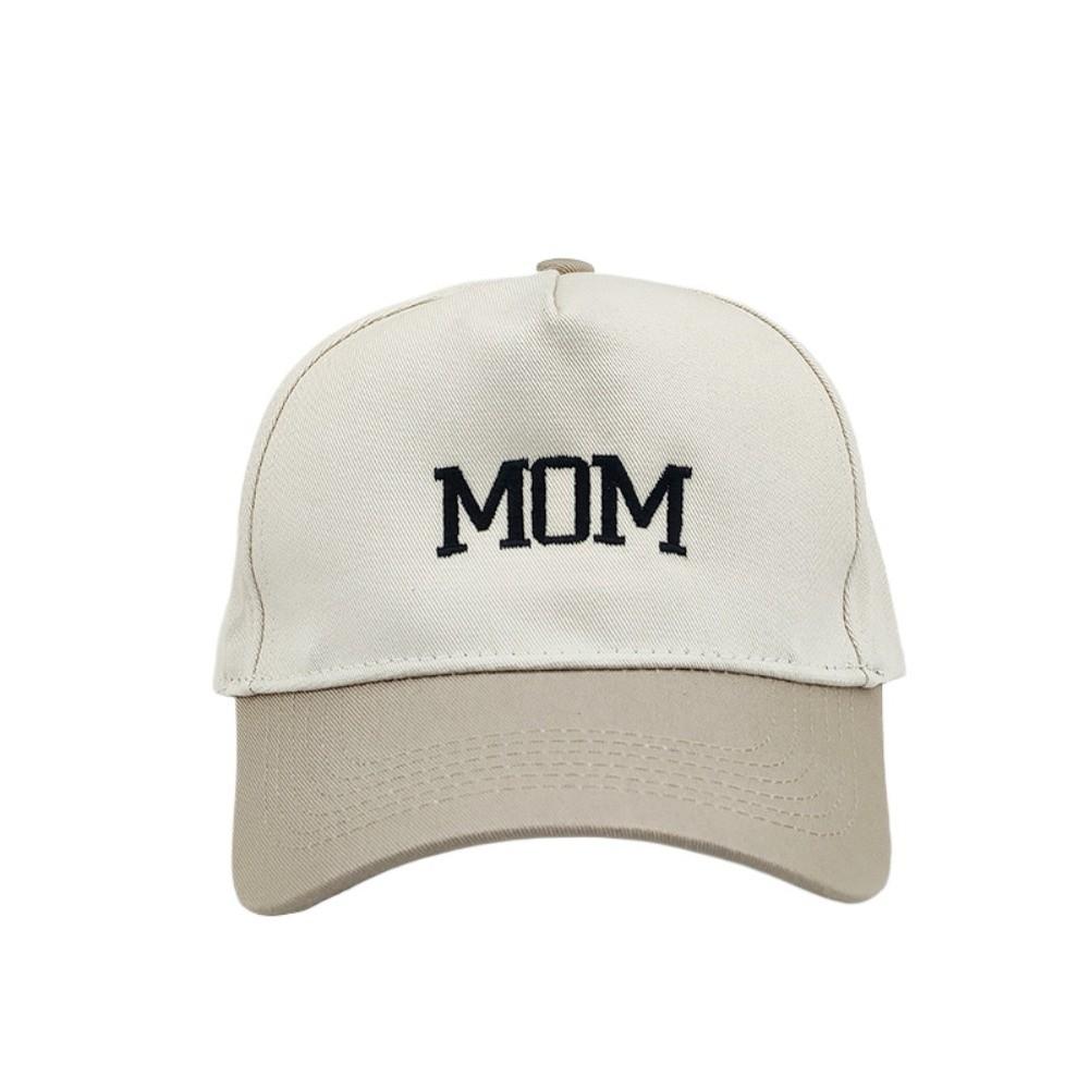 2pcs/set Letter Embroidered Mom Dad Baseball Cap Two-Tone Couple Cap Baseball Hats For Man Women