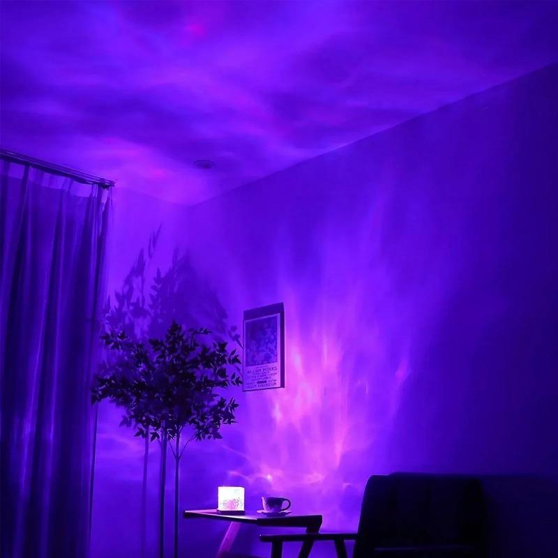 Проектор Ocean Wave Light 16 цветов Midnight Aura Aurora Glow Lamp Home Office Bar Restaurant Подводный проектор Night Light