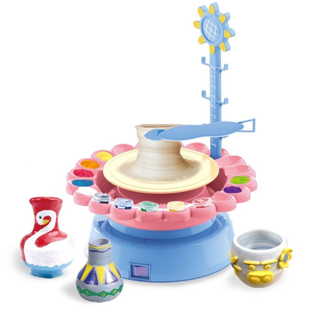 Multicolor Pottery Shaping Machine Toy Plastic Clay Shaping Tool Kids Handmade Craft