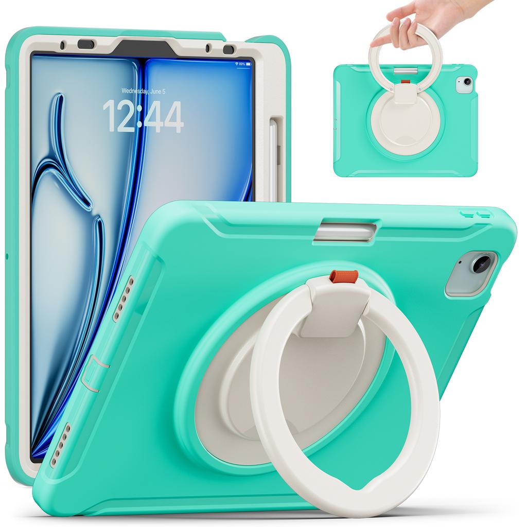 For iPad Air 11 (2025)/(2024)/Air (2022)/(2020)/Pro 11 (2022)/(2021)/(2020)/(2018) Case Kickstand Cover with Pen Slot