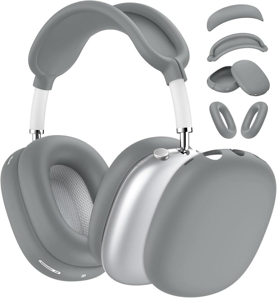 Силиконовый защитный чехол однотонный для AirPods Max - Мягкий чехол-оболочка для накладных наушников