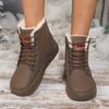 Женские снегоступы, ботинки на плоской подошве, женские ботинки, плюшевые теплые ботинки, новая зимняя обувь
