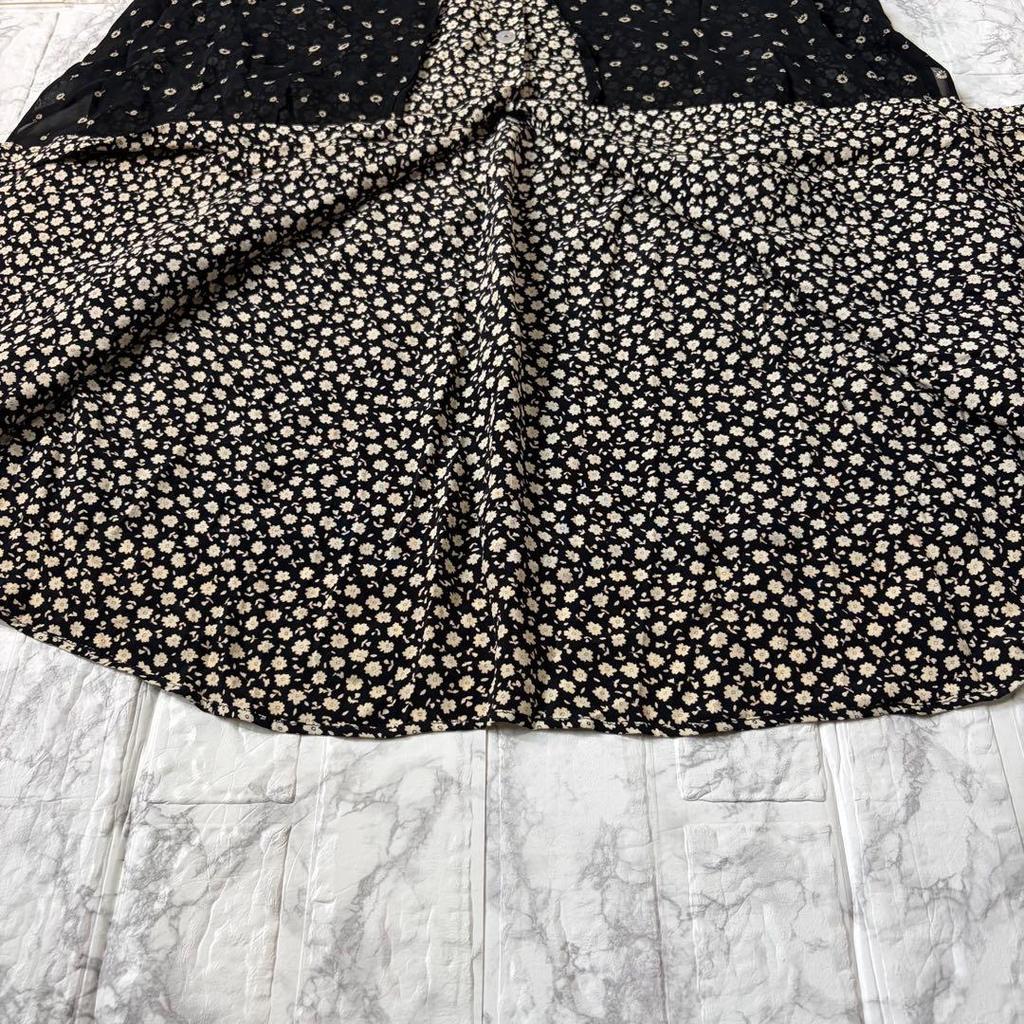 Used Alba Retro Floral Sheer Layered Blouse Tunic Plus Size