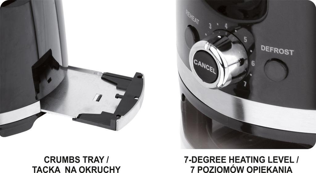 TOASTER 700-850W BLACK - W-67500