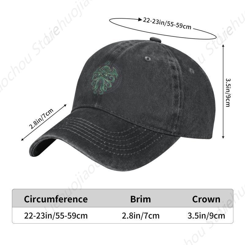 Fashion Cotton Great Cthulhu Baseball Cap for Unisex Women Custom Adjustable Adult Horror Movie Lovecraft Dad Hat Summer