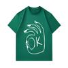 Men's 100% Cotton Crew Neck Short Sleeve T-Shirt, Casual OK Hand Sign White Line Print Soft Breathable Fashion Tee for Daily Wear All Season Casual Ou