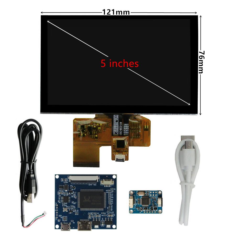 5-дюймовый ЖК-экран 800*480 Контроллер дисплея Плата управления Драйвер Дигитайзер Сенсорный экран Мини HDMI-совместимый Портативный сенсорный монитор