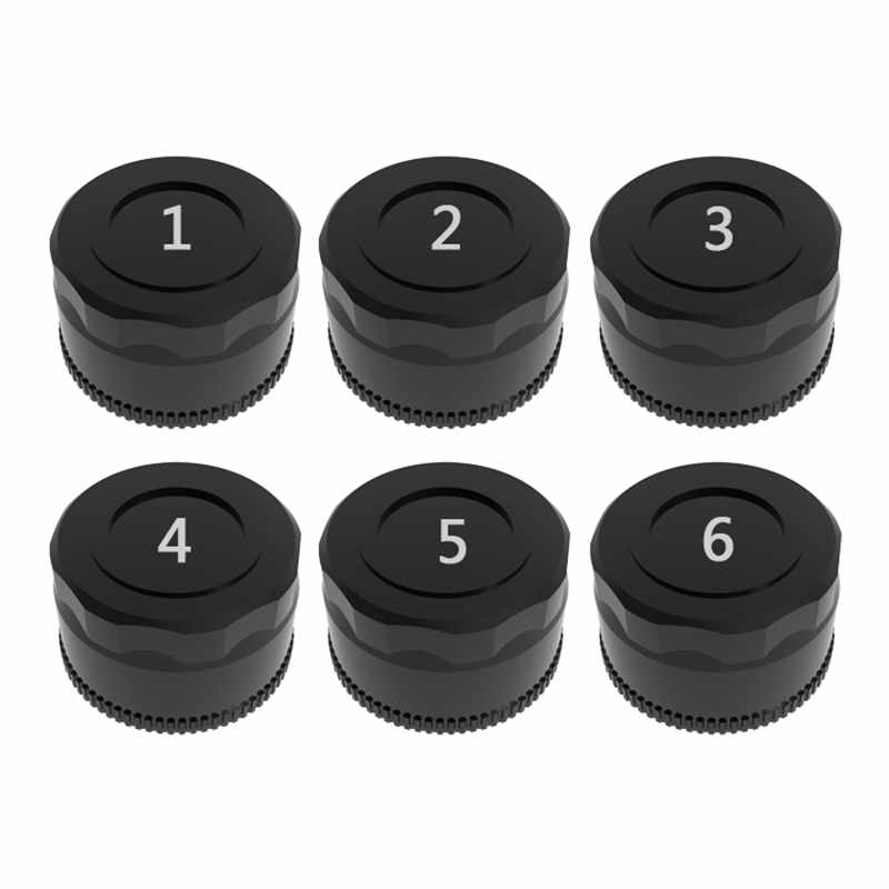 Universal Solar Energy 6 Tyre Sensor Solar TPMS Wireless Tire Pressure Monitoring System for Truck Bus RV Oversize Vehicle Car