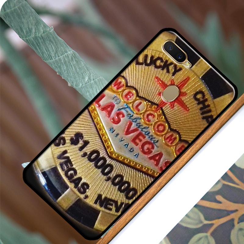 Чехол для покера в казино Лас-Вегаса для OPPO A83 A91 A93 A1K A15 A3S A54 A74 A94 A5 A9 A31 A53 A52 A72 A53S, задняя крышка