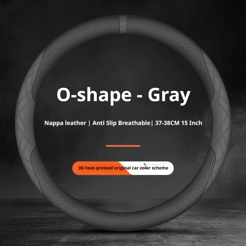 2026 For Skoda Leather Car Steering Wheel Cover Minimalist Fit Kodiaq Superb Octavia Karoq Elroq Enyaq Coupé Accessories